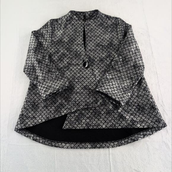 IC by Connie K Metallic Mermaid Scale LagenLook Wearable Art Jacket Women'sSmall - Picture 1 of 9